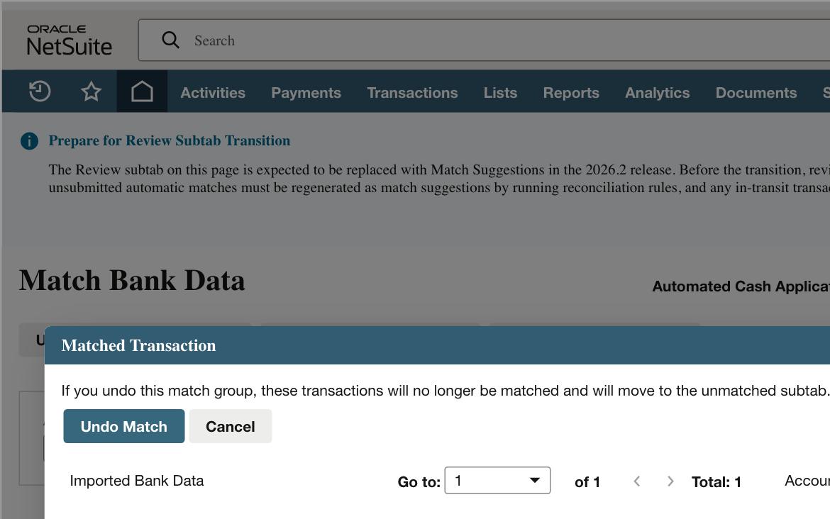 Reconcile a Bank Account
