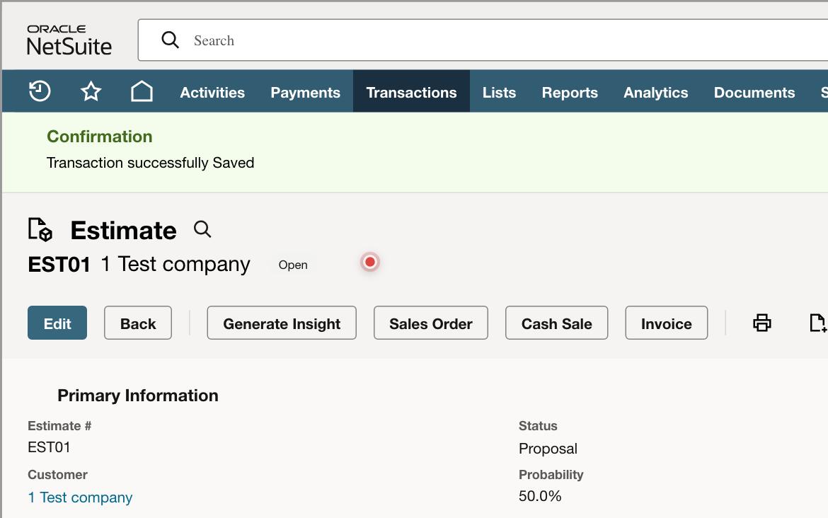 Build an Estimate