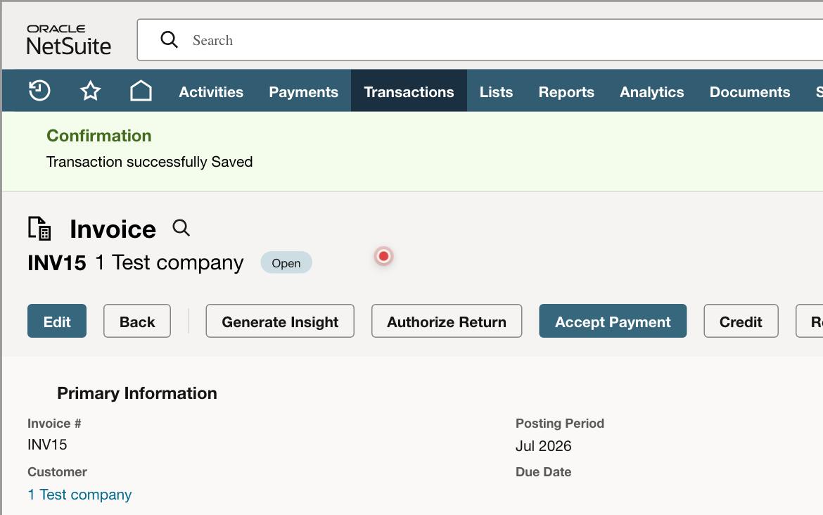 Invoice a Customer